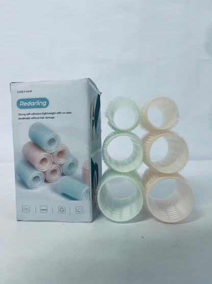 Redarling 6Pcs/Set Hair Rollers Curlers Bangs Self-Adhesive Hair Volume Hair Curling Tool