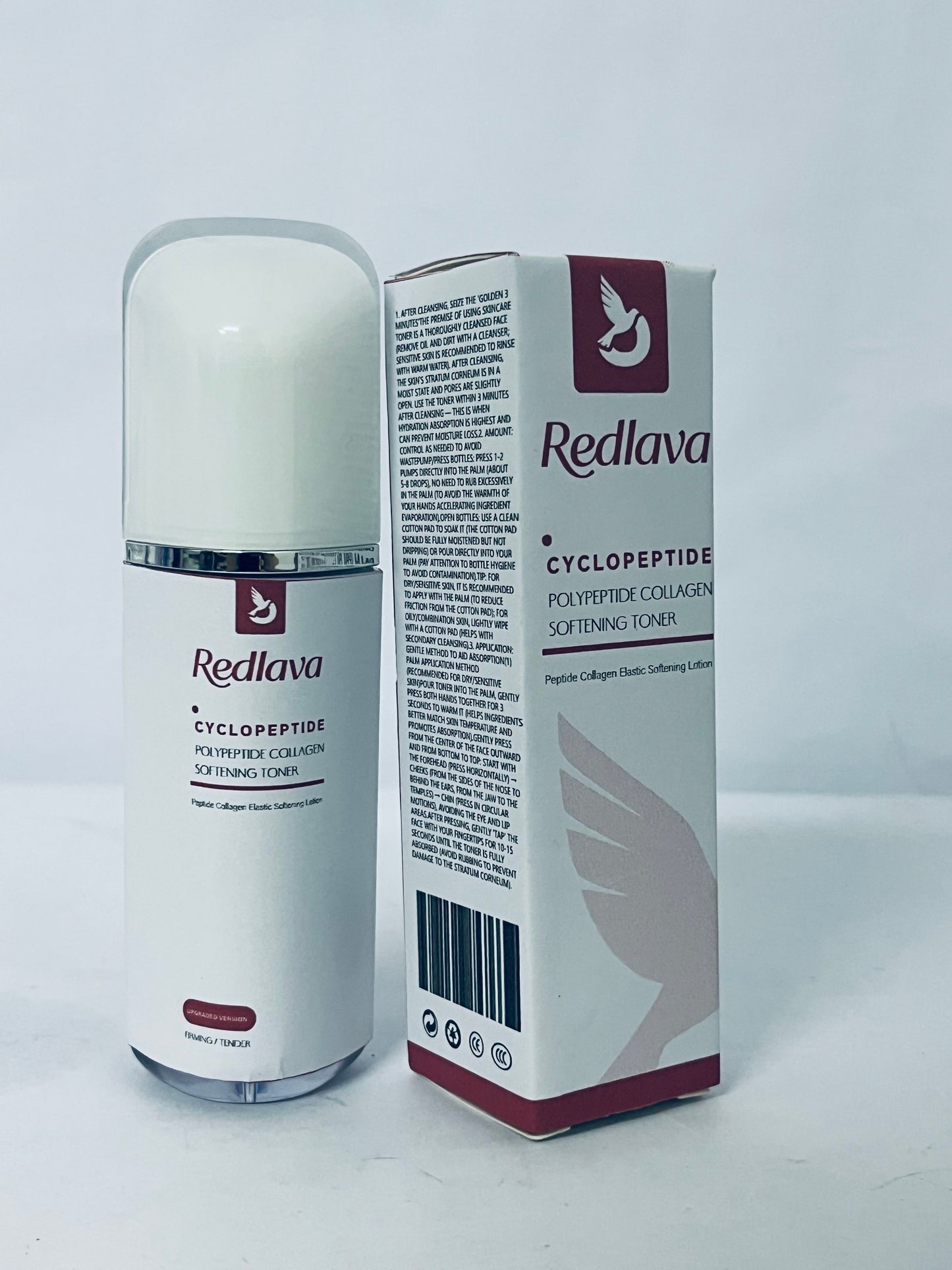 Redlava Cyclopeptide Polypeptide Collagen Softening Toner Improves Skin Elasticity with Lightweight Texture