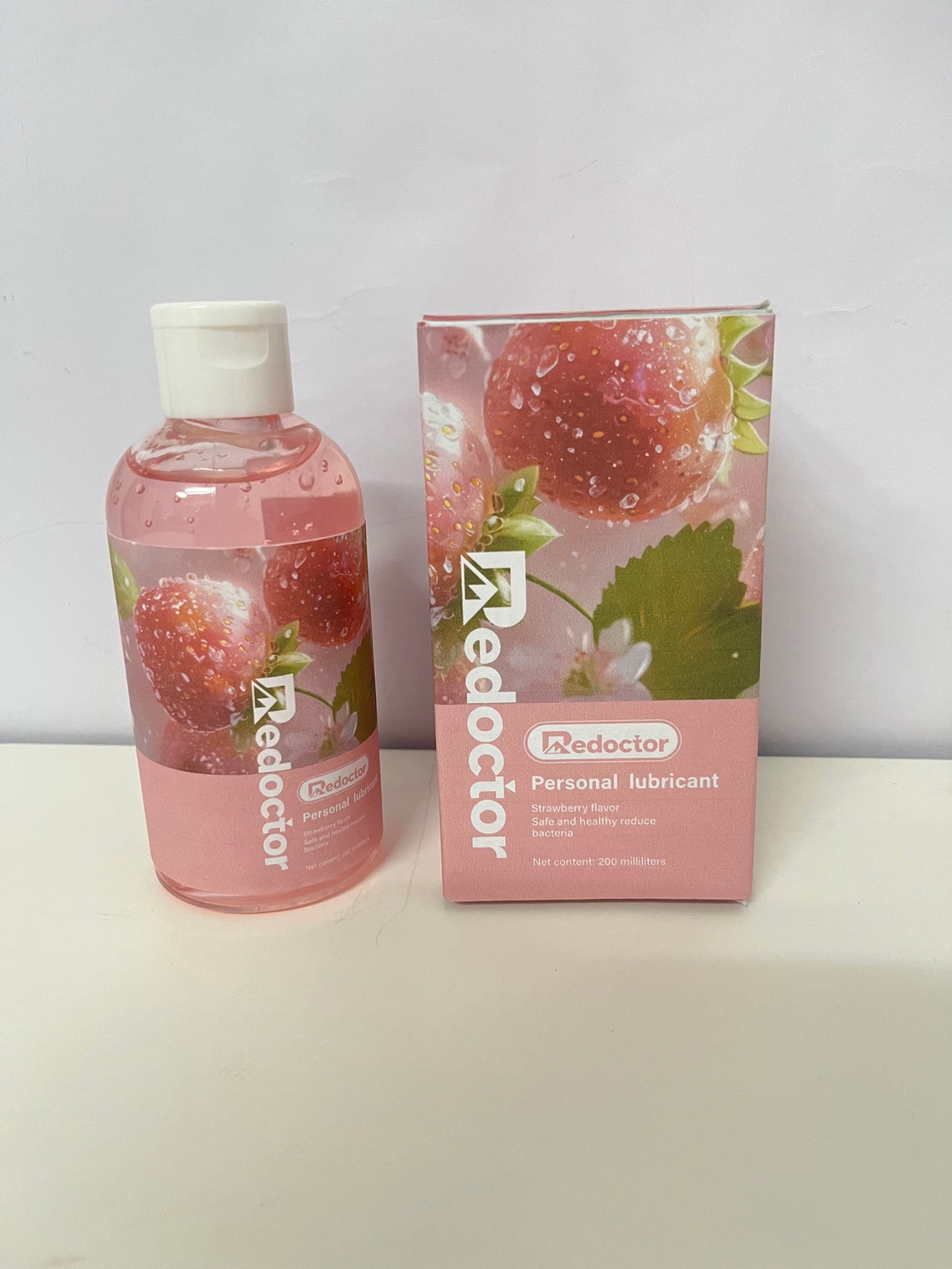 Redoctor Personal Sexual Lubricants (Strawberry Scent) - 200ml Vegan Formula with Warm Tingling Sensation