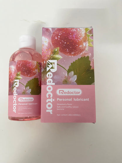 Redoctor Personal Sexual Lubricants (Strawberry Scent) - 200ml Vegan Formula with Warm Tingling Sensation