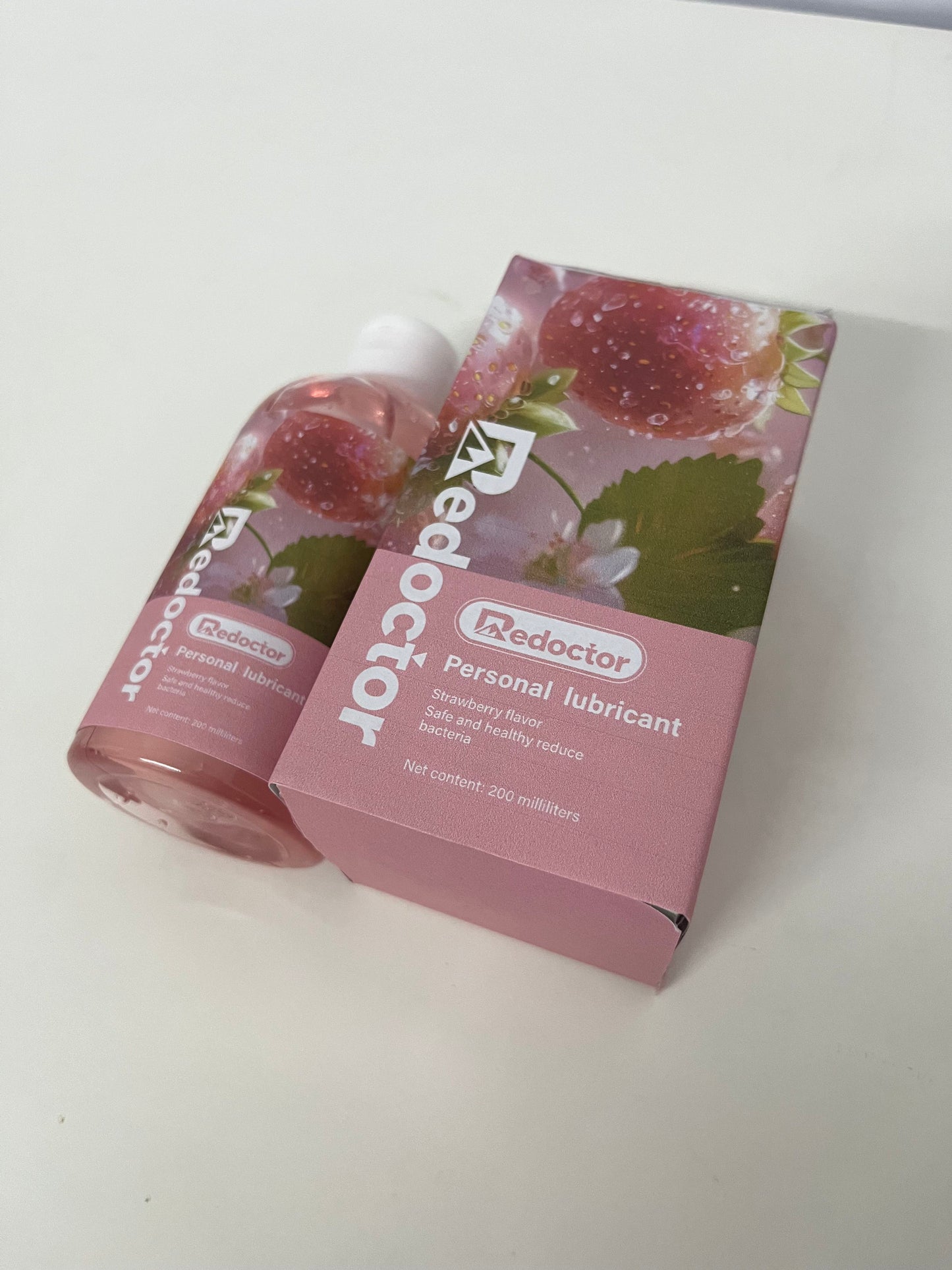 Redoctor Personal Sexual Lubricants (Strawberry Scent) - 200ml Vegan Formula with Warm Tingling Sensation
