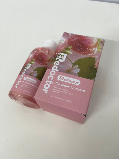 Redoctor Personal Sexual Lubricants (Strawberry Scent) - 200ml Vegan Formula with Warm Tingling Sensation