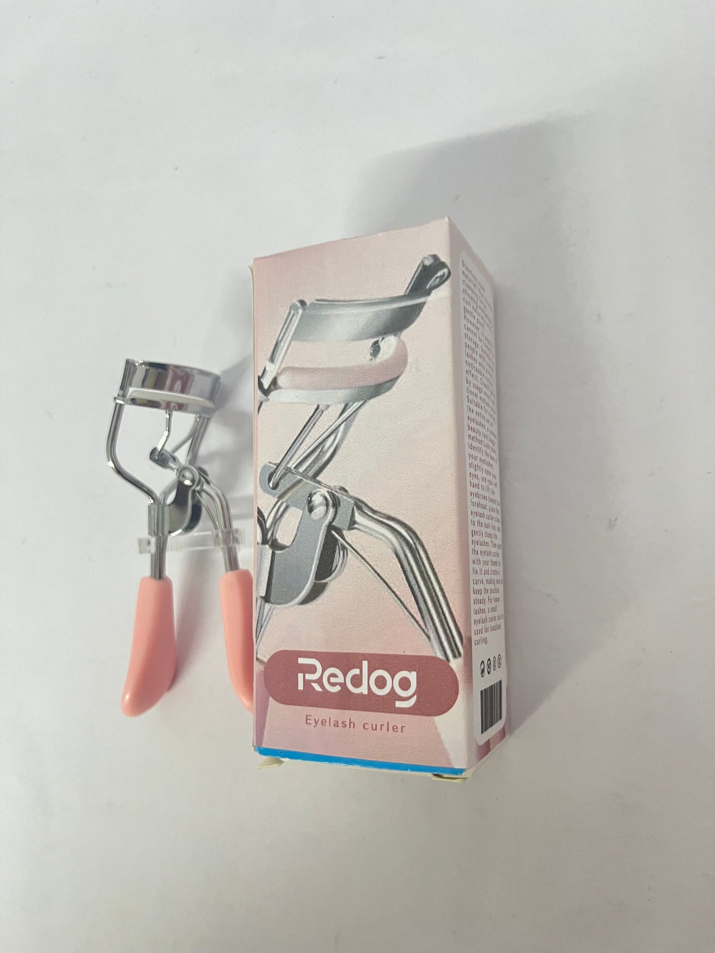 Redog Lash Curler, No Pinching or Pulling, Long Lasting Eyelash Curler Fit All Eye Shapes, Professional Makeup Tool for Eyelashes with 10 Pieces Silicone Refill Pads (Pink)