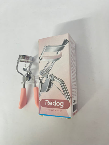 Redog Lash Curler, No Pinching or Pulling, Long Lasting Eyelash Curler Fit All Eye Shapes, Professional Makeup Tool for Eyelashes with 10 Pieces Silicone Refill Pads (Pink)