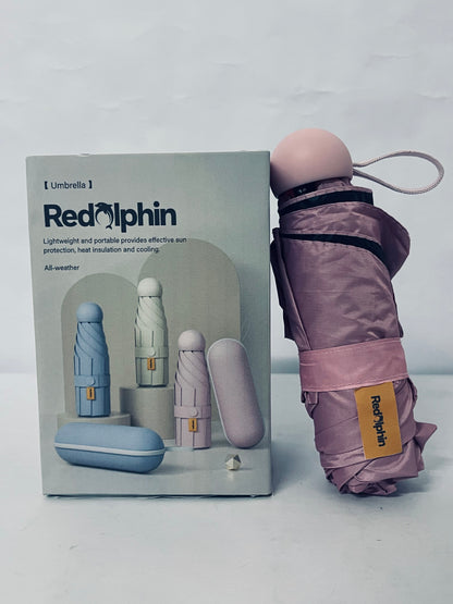 Redolphin Travel Mini Umbrella for Purse With Case Small Compact UV Sun Protection Sun Lightweight Tiny Pocket Manual Open Close Umbrella for Women Kids and Adult