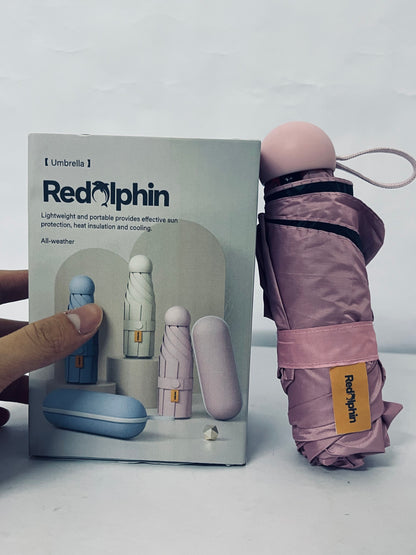 Redolphin Travel Mini Umbrella for Purse With Case Small Compact UV Sun Protection Sun Lightweight Tiny Pocket Manual Open Close Umbrella for Women Kids and Adult