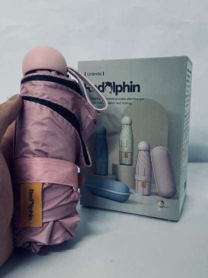 Redolphin Travel Mini Umbrella for Purse With Case Small Compact UV Sun Protection Sun Lightweight Tiny Pocket Manual Open Close Umbrella for Women Kids and Adult