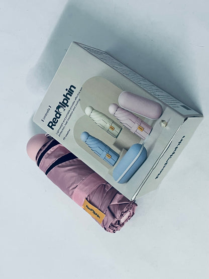 Redolphin Travel Mini Umbrella for Purse With Case Small Compact UV Sun Protection Sun Lightweight Tiny Pocket Manual Open Close Umbrella for Women Kids and Adult