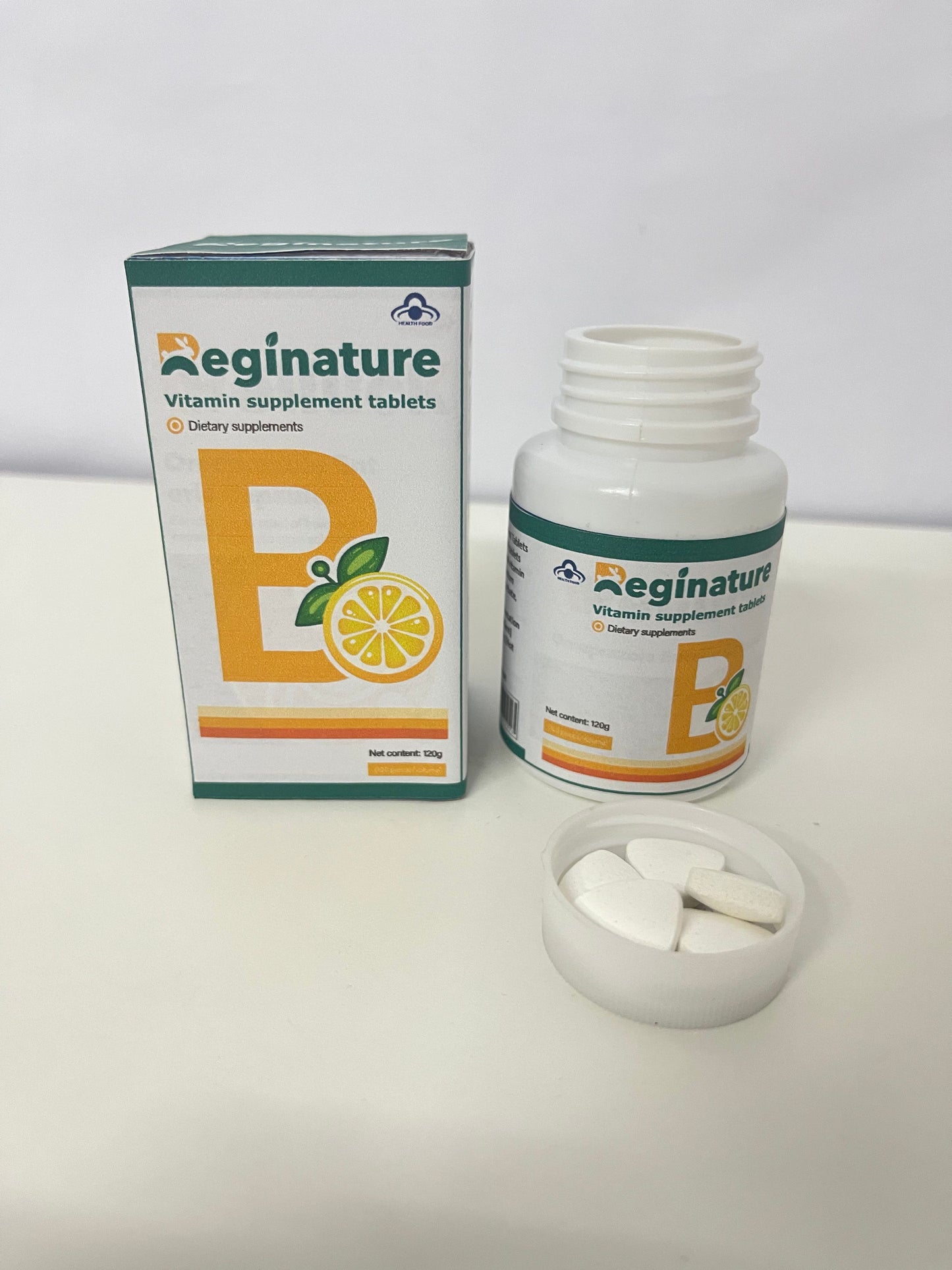 Reginature Vitamin B Complex Supplement Tablets - Dietary Nutritional Supplement (120g)