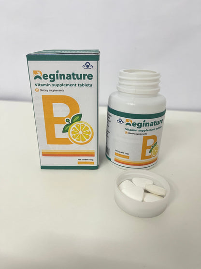 Reginature Vitamin B Complex Supplement Tablets - Dietary Nutritional Supplement (120g)