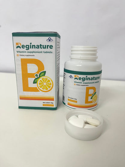 Reginature Vitamin B Complex Supplement Tablets - Dietary Nutritional Supplement (120g)