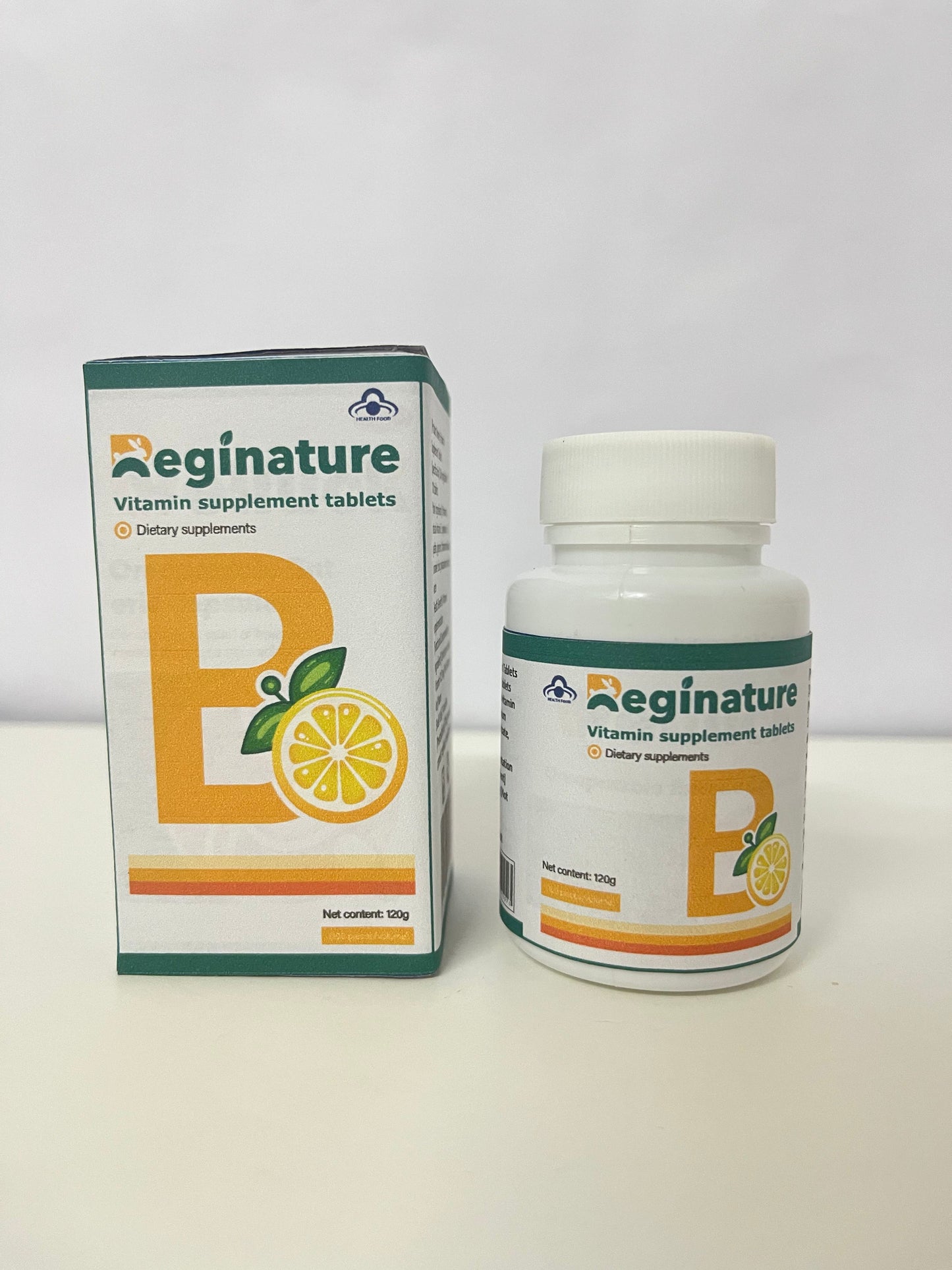 Reginature Vitamin B Complex Supplement Tablets - Dietary Nutritional Supplement (120g)