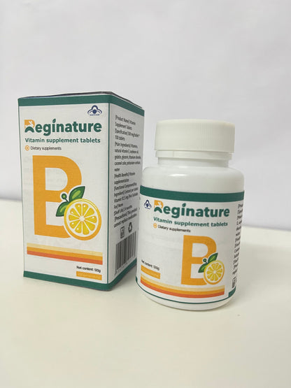 Reginature Vitamin B Complex Supplement Tablets - Dietary Nutritional Supplement (120g)