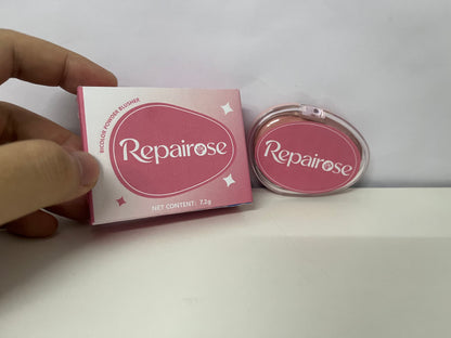 Repairose Bicolor Powder Blusher: Light Peach & Warm Orange Dual-Tone Cheek Color with Sweet Pink Gradient Packaging