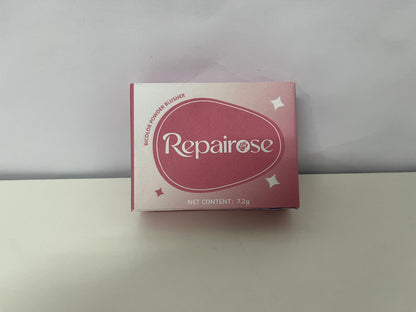 Repairose Bicolor Powder Blusher: Light Peach & Warm Orange Dual-Tone Cheek Color with Sweet Pink Gradient Packaging
