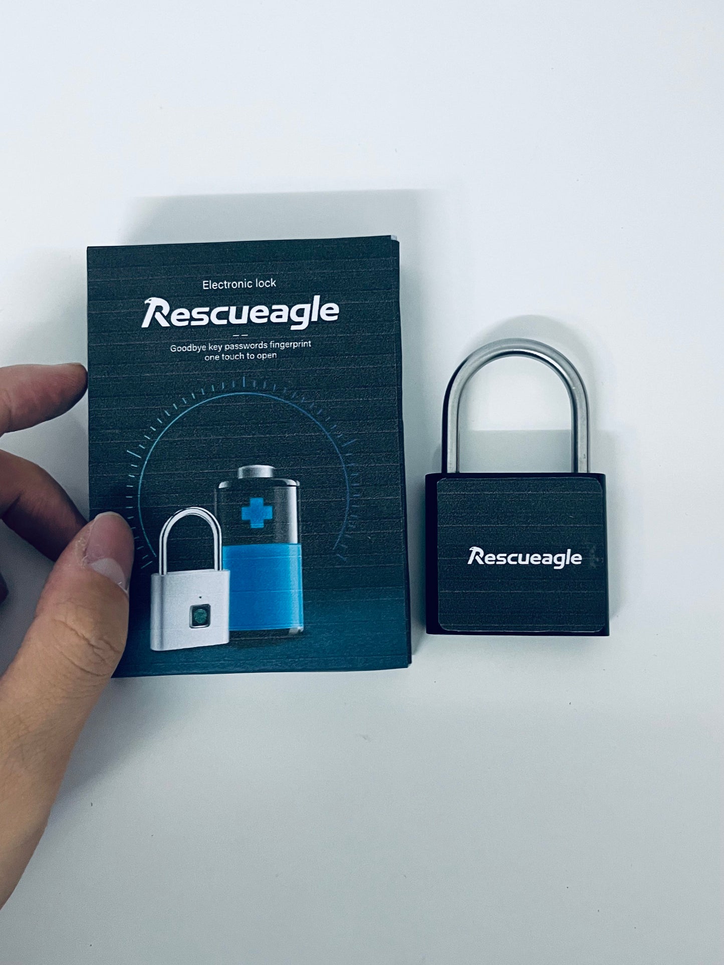 [Rescueagle Electric locks]——Rescueagle Fingerprint Electronic Padlock - Anti-Theft Rustproof Smart Portable Lock