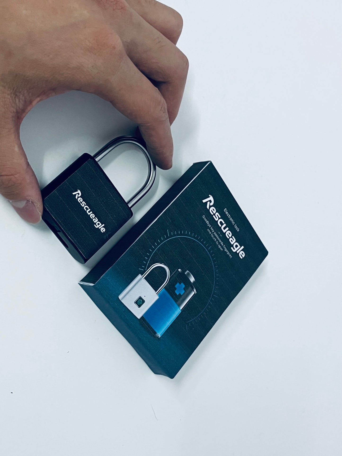 [Rescueagle Electric locks]——Rescueagle Fingerprint Electronic Padlock - Anti-Theft Rustproof Smart Portable Lock