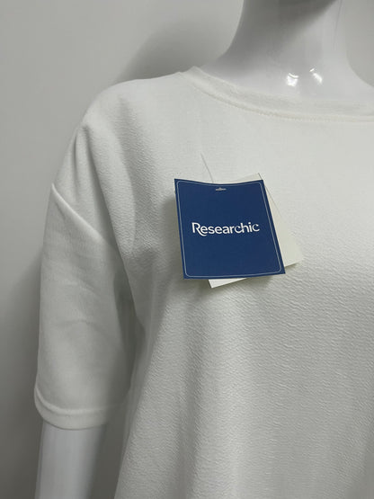 【Researchic Textured Oversized T-Shirt】—— Effortless Comfort & Minimalist Style