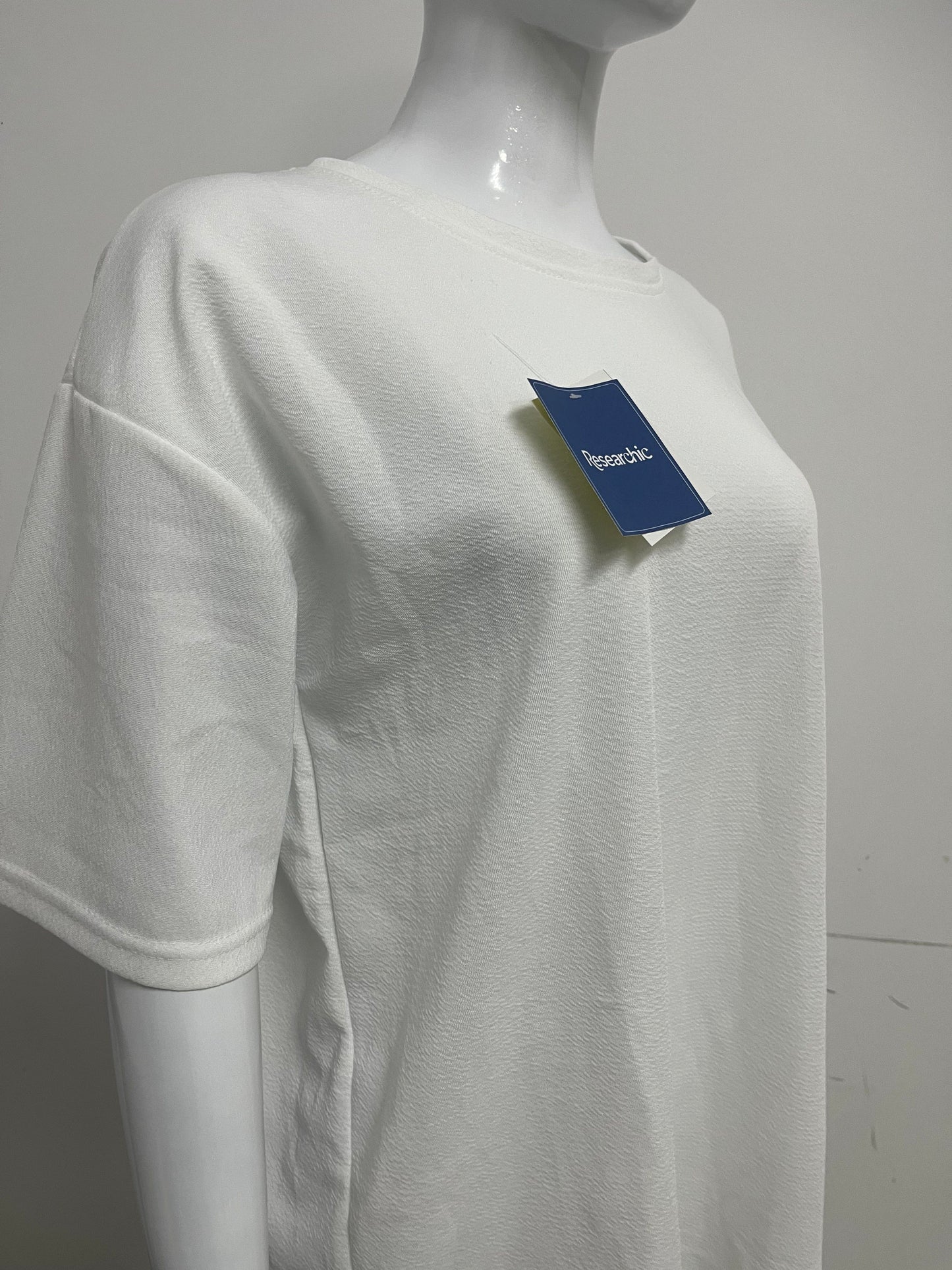 【Researchic Textured Oversized T-Shirt】—— Effortless Comfort & Minimalist Style
