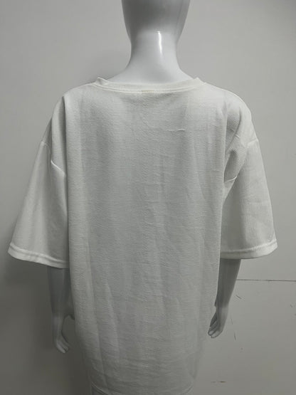 【Researchic Textured Oversized T-Shirt】—— Effortless Comfort & Minimalist Style
