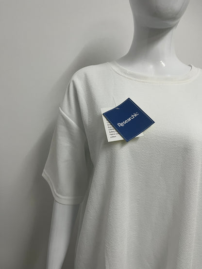 【Researchic Textured Oversized T-Shirt】—— Effortless Comfort & Minimalist Style