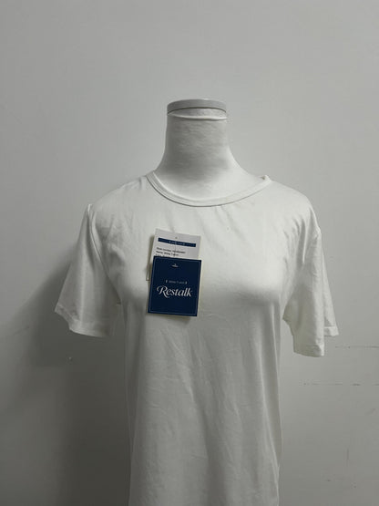 Restalk T-shirts White Simple T - shirt —— Classic and Versatile, Comfort First