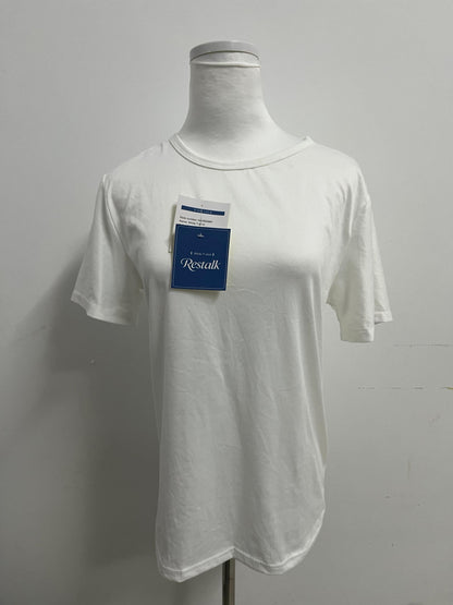 Restalk T-shirts White Simple T - shirt —— Classic and Versatile, Comfort First