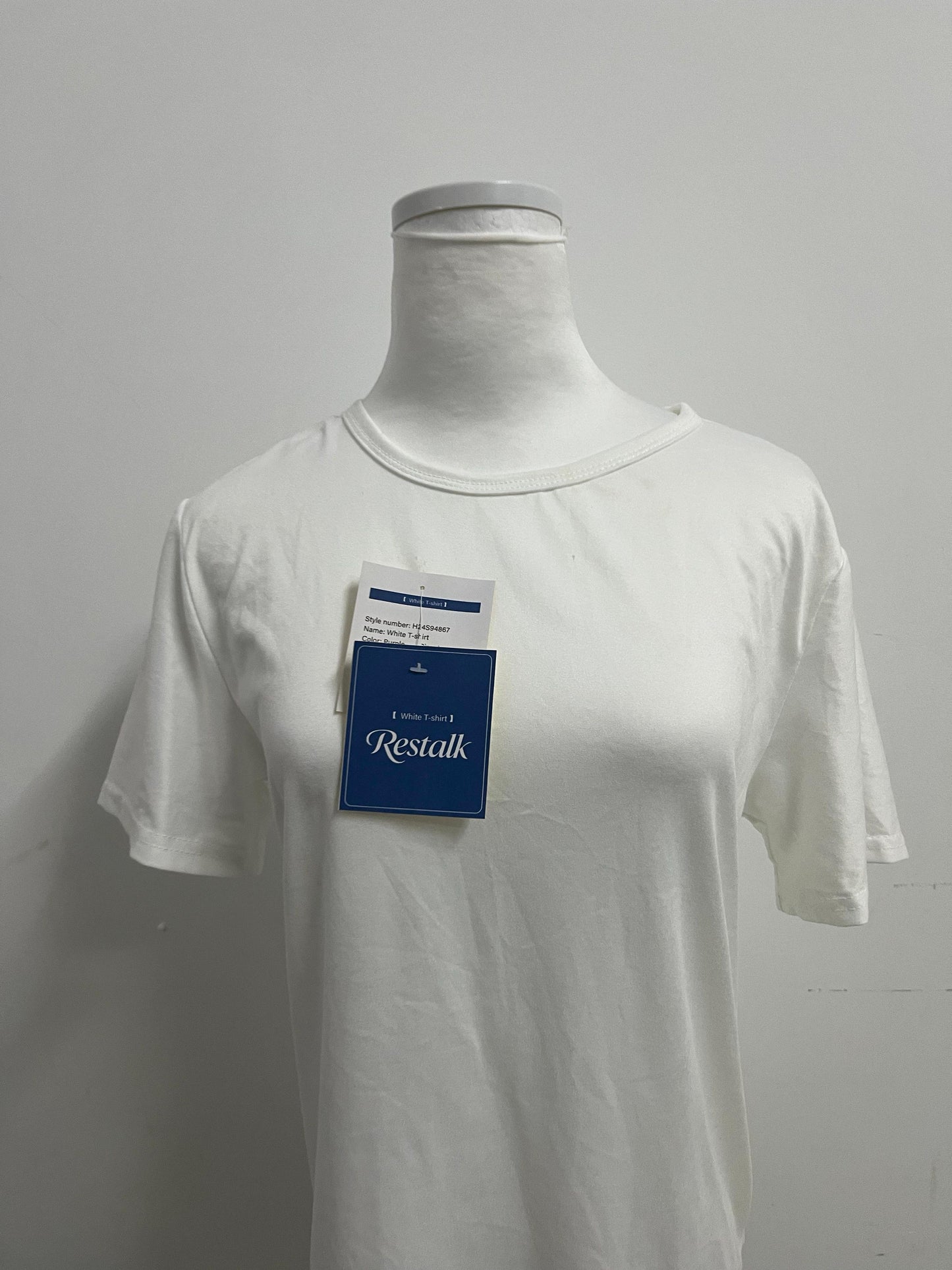 Restalk T-shirts White Simple T - shirt —— Classic and Versatile, Comfort First