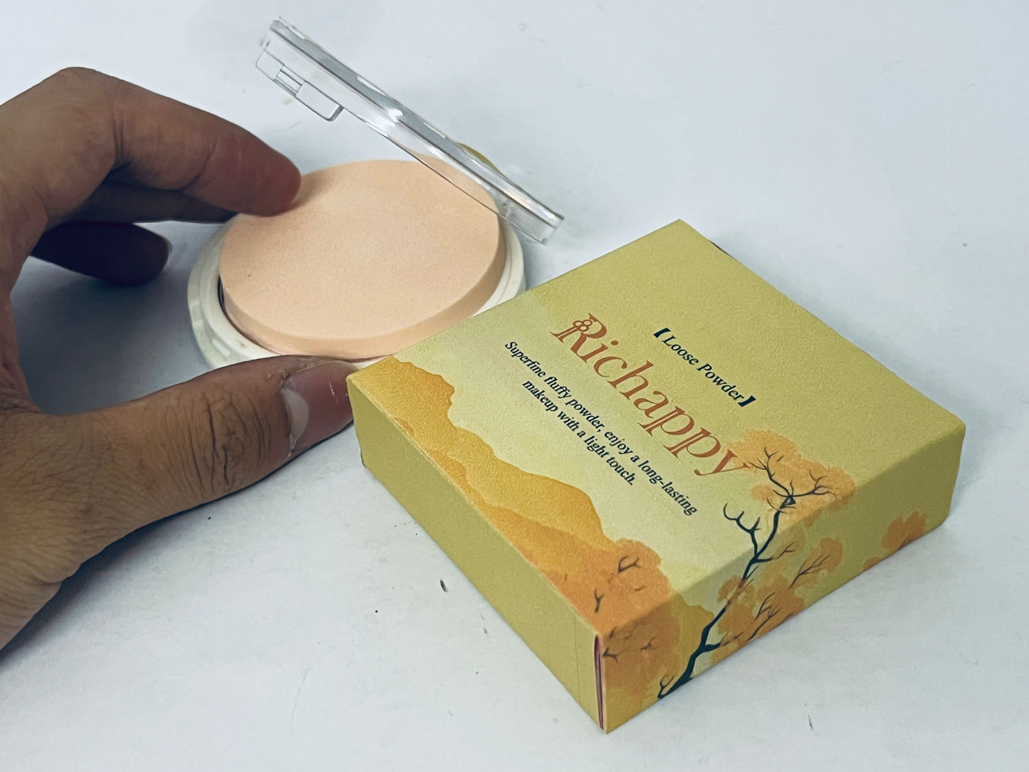 Richappy Loose Setting Powder, Long-Lasting Oil Control, Ultra-Fine & Non-Caking, Natural Matte Finishing Powder
