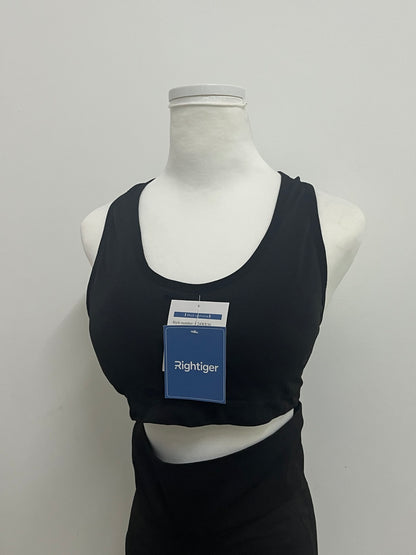 Rightiger Tracksuits: Black Slim-Fit Cut-Out Racerback Tank Top ✨