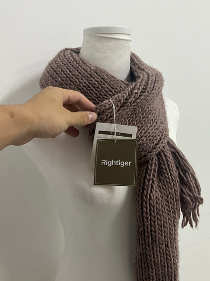 Rightiger Scarfs Oversized Long Knit Winter Scarf (Mocha Brown)