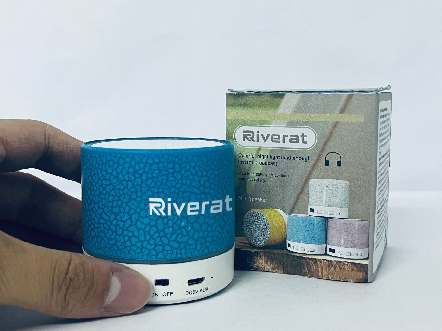 Riverat Colorful Crackle Bluetooth Mini Speaker Sound & Light Enjoyment, Vibrant Every Moment