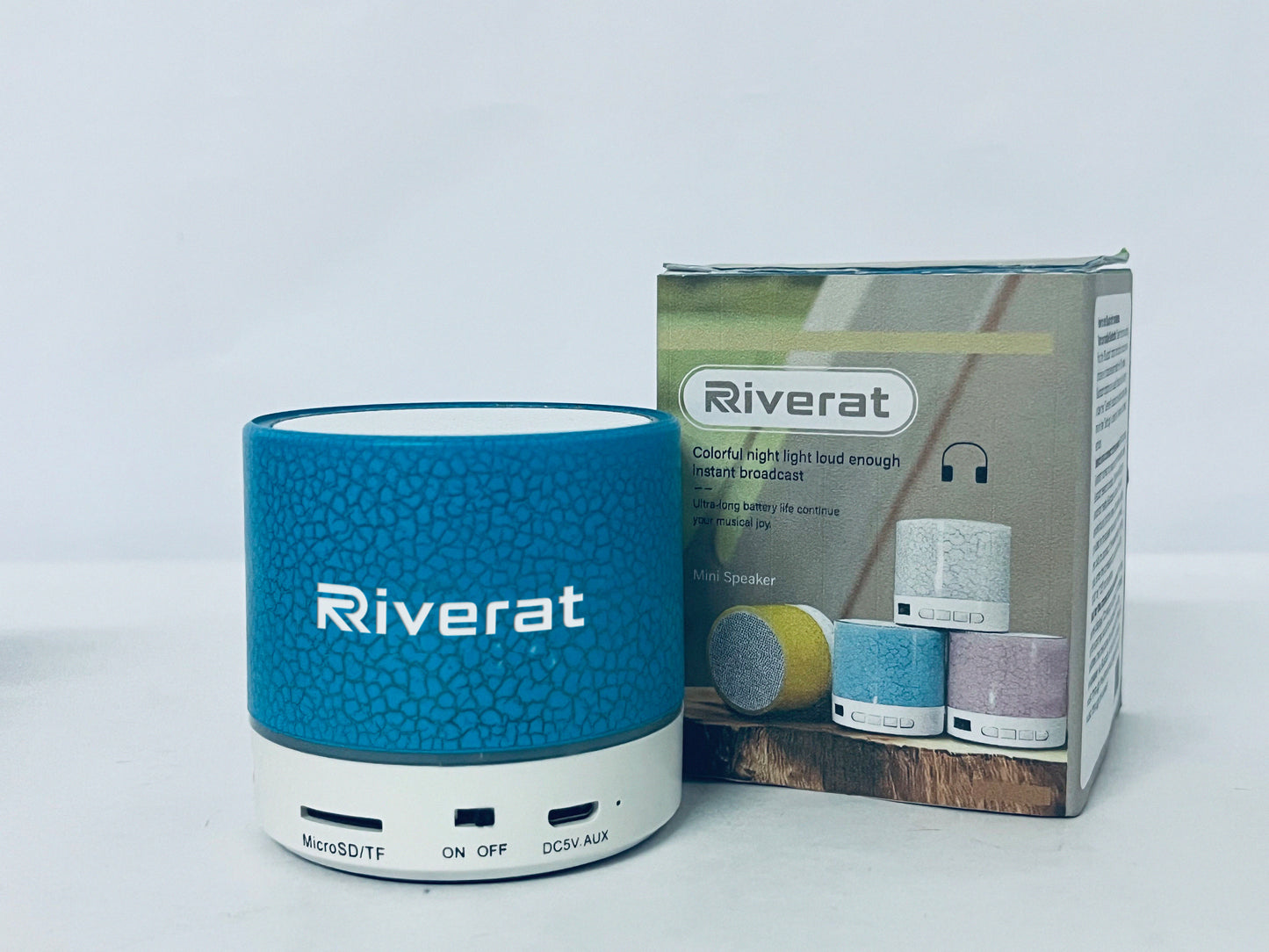 Riverat Colorful Crackle Bluetooth Mini Speaker Sound & Light Enjoyment, Vibrant Every Moment