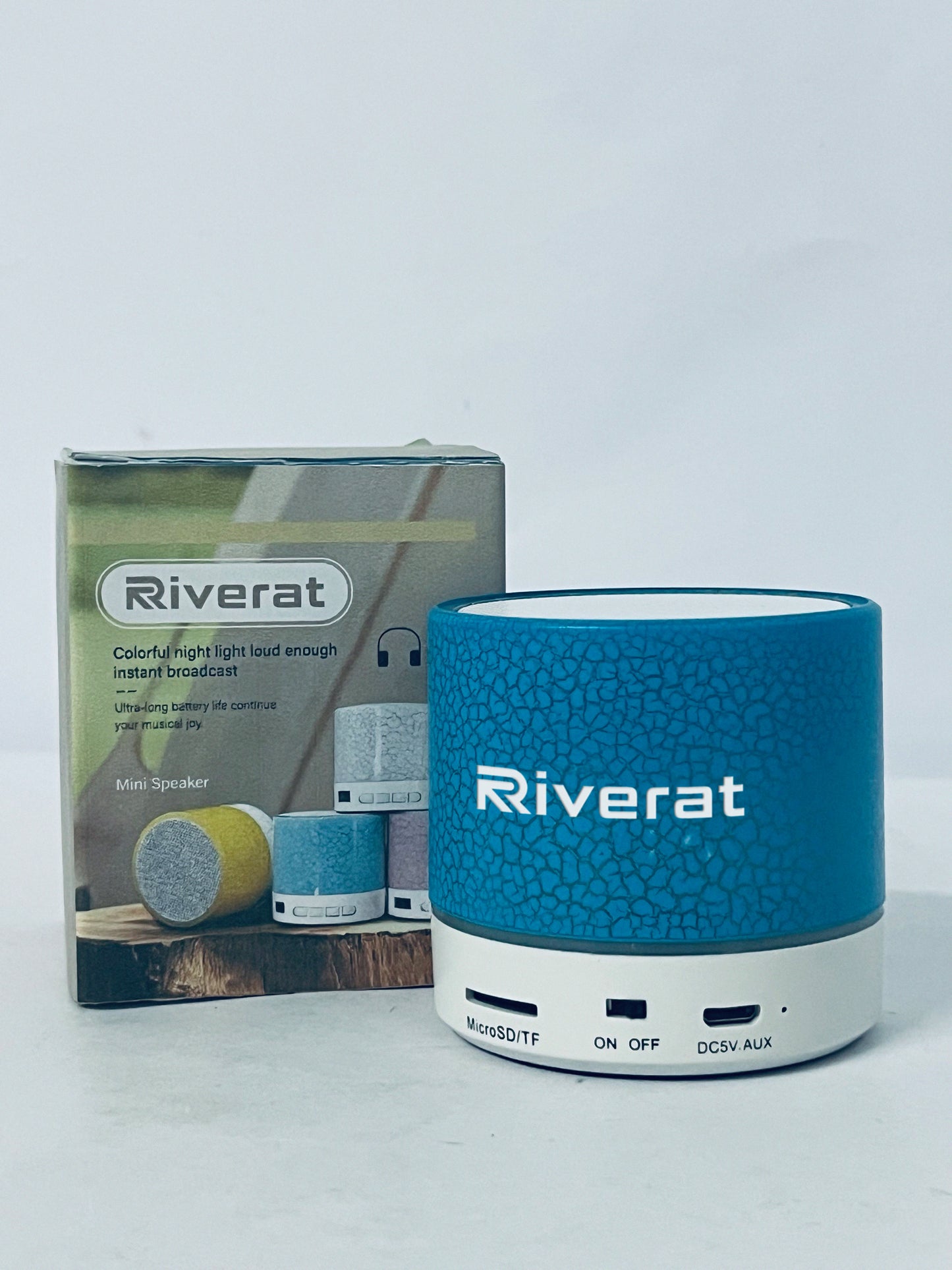 Riverat Colorful Crackle Bluetooth Mini Speaker Sound & Light Enjoyment, Vibrant Every Moment