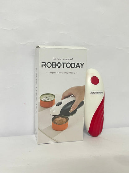 ROBOTODAY Electric Can Opener for Any Can Sizes Hand Free Food-Safe Automatic Can Opener Portable Battery Operated with Smooth Edge Red Automatic Can Opener Can Opener Electric Can Open