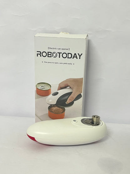 ROBOTODAY Electric Can Opener for Any Can Sizes Hand Free Food-Safe Automatic Can Opener Portable Battery Operated with Smooth Edge Red Automatic Can Opener Can Opener Electric Can Open