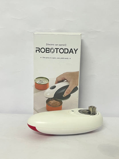 ROBOTODAY Electric Can Opener for Any Can Sizes Hand Free Food-Safe Automatic Can Opener Portable Battery Operated with Smooth Edge Red Automatic Can Opener Can Opener Electric Can Open