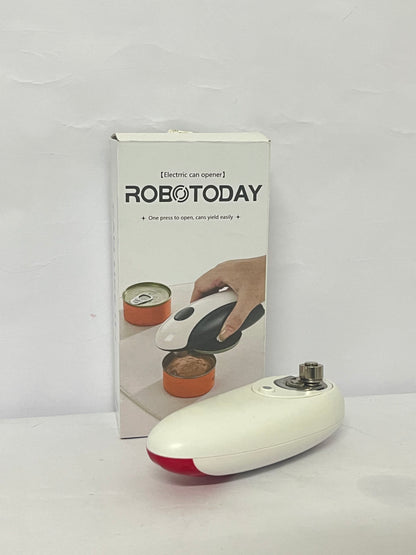 ROBOTODAY Electric Can Opener for Any Can Sizes Hand Free Food-Safe Automatic Can Opener Portable Battery Operated with Smooth Edge Red Automatic Can Opener Can Opener Electric Can Open