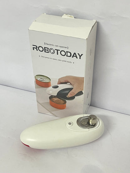 ROBOTODAY Electric Can Opener for Any Can Sizes Hand Free Food-Safe Automatic Can Opener Portable Battery Operated with Smooth Edge Red Automatic Can Opener Can Opener Electric Can Open