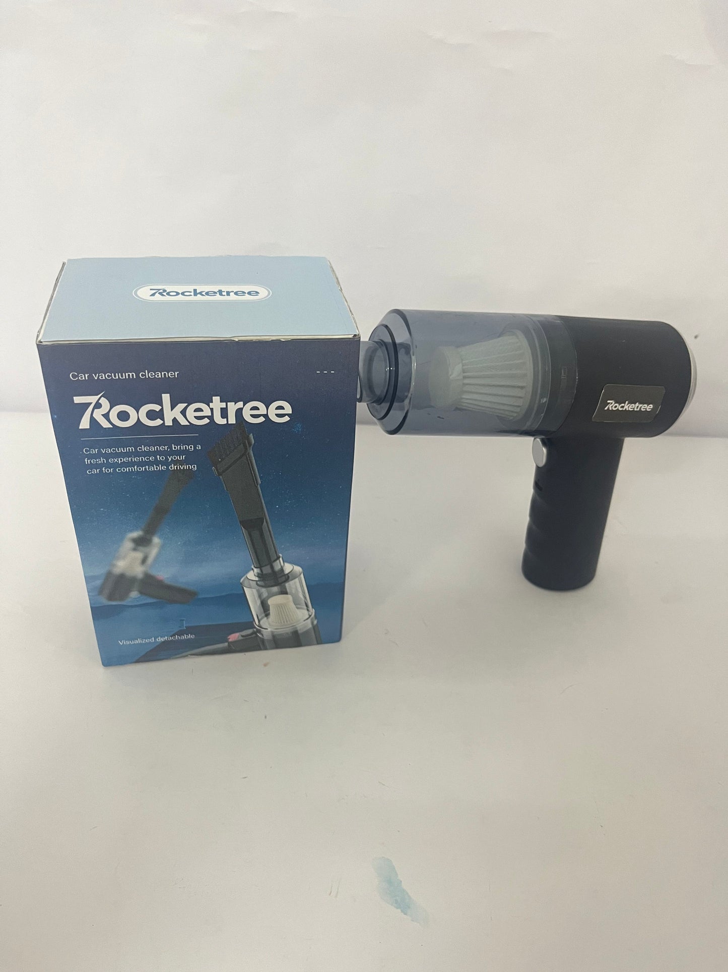 Rocketree Electric Compressed Air Duster & Vacuum 2 in 1, Dust Air Blower for Electronics Computers PC Keyboard Handheld Cordless Vacuum Cleaner - 3 Gear 50000RPM 6000mAh Rechargeable with Display