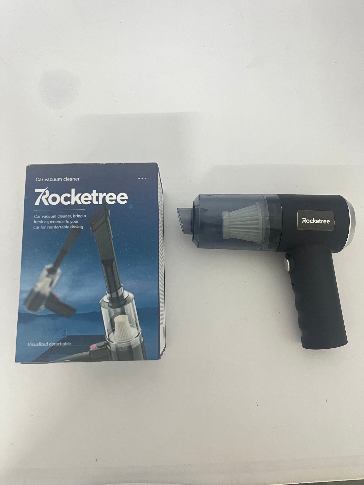 Rocketree Electric Compressed Air Duster & Vacuum 2 in 1, Dust Air Blower for Electronics Computers PC Keyboard Handheld Cordless Vacuum Cleaner - 3 Gear 50000RPM 6000mAh Rechargeable with Display