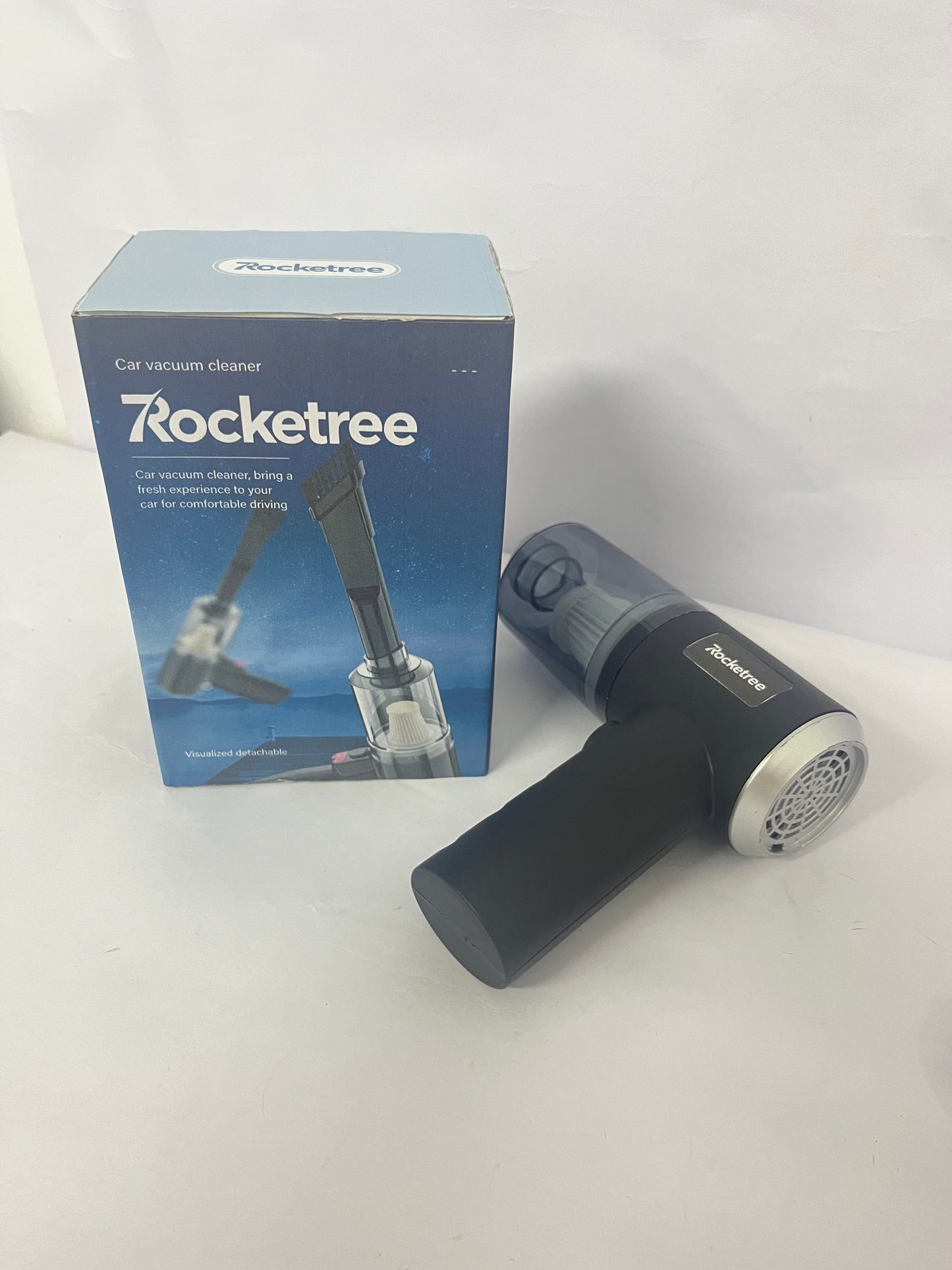 Rocketree Electric Compressed Air Duster & Vacuum 2 in 1, Dust Air Blower for Electronics Computers PC Keyboard Handheld Cordless Vacuum Cleaner - 3 Gear 50000RPM 6000mAh Rechargeable with Display
