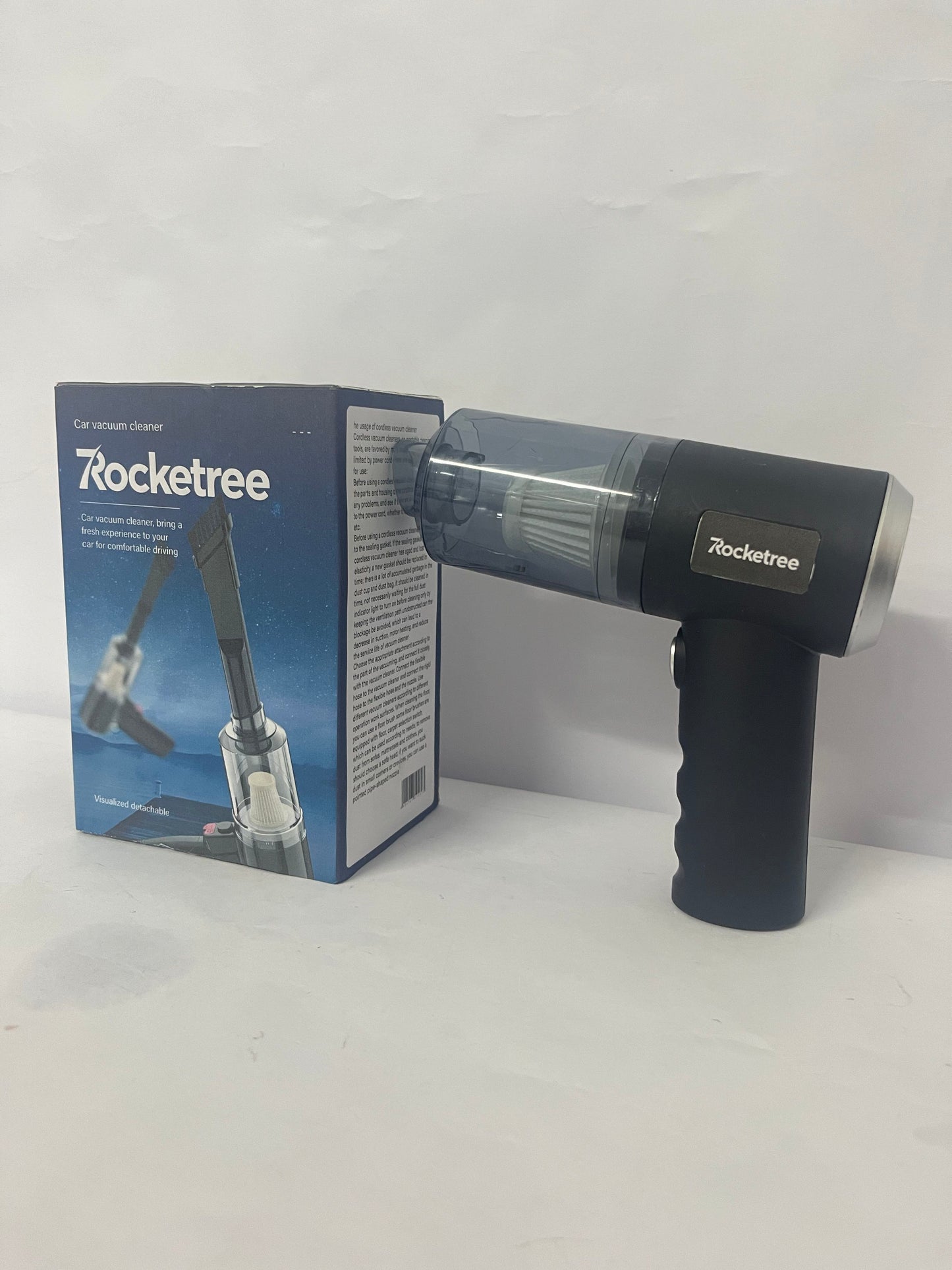 Rocketree Electric Compressed Air Duster & Vacuum 2 in 1, Dust Air Blower for Electronics Computers PC Keyboard Handheld Cordless Vacuum Cleaner - 3 Gear 50000RPM 6000mAh Rechargeable with Display