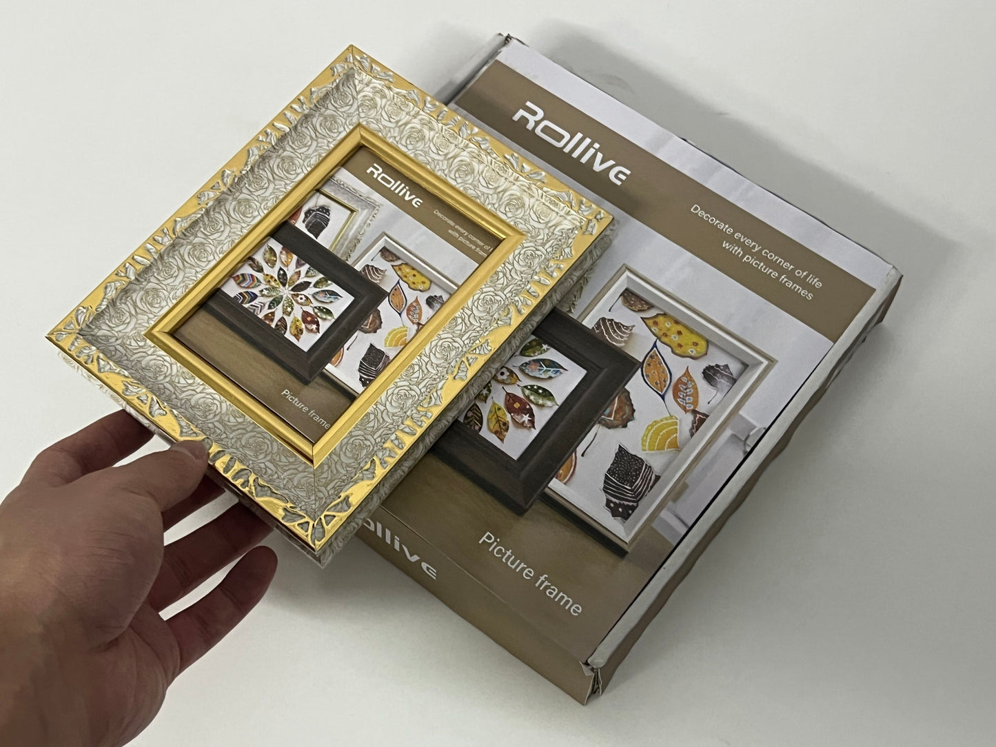 [Rollive Picture frames]——Rollive Vintage Gilded Carved Picture Frame - Luxury European-Style Tabletop Display Frame