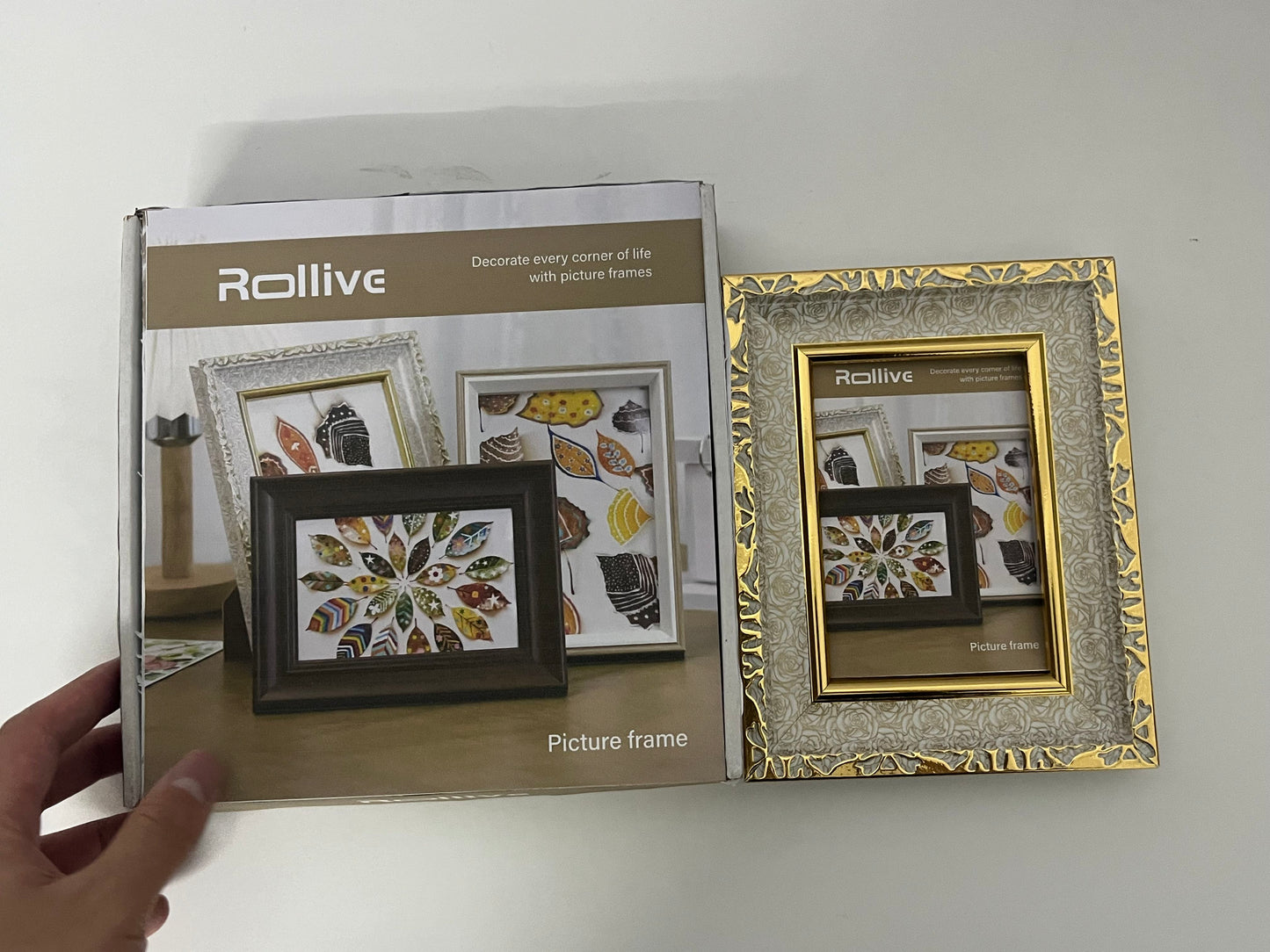 [Rollive Picture frames]——Rollive Vintage Gilded Carved Picture Frame - Luxury European-Style Tabletop Display Frame
