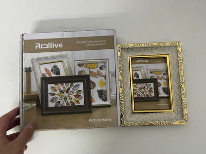 [Rollive Picture frames]——Rollive Vintage Gilded Carved Picture Frame - Luxury European-Style Tabletop Display Frame