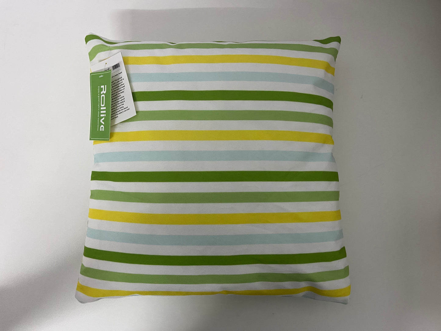 [Rollive Pillows]——Rollive Fresh Striped Throw Pillow - 100% Cotton Breathable Sofa Cushion Bed Backrest
