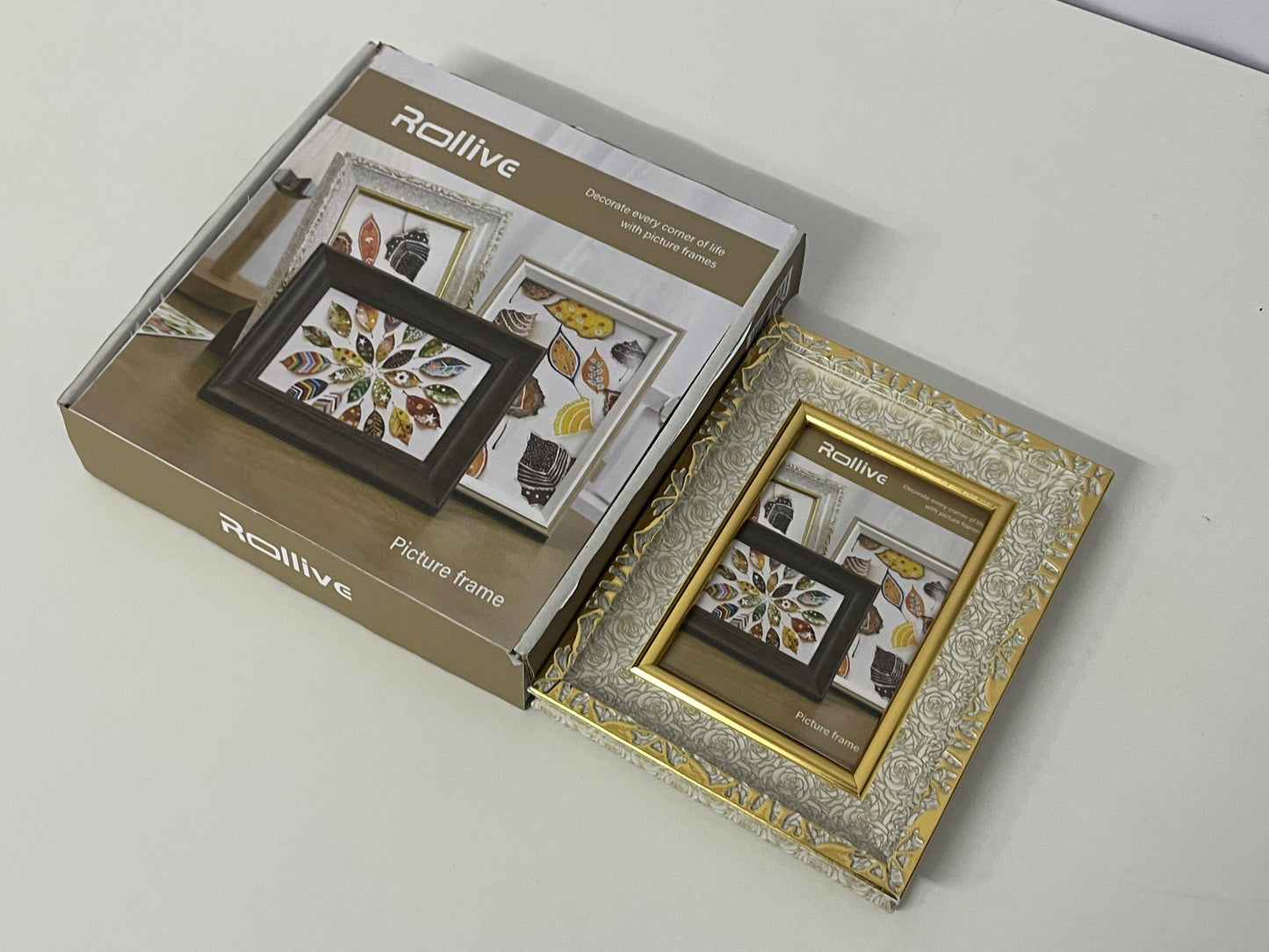[Rollive Picture frames]——Rollive Vintage Gilded Carved Picture Frame - Luxury European-Style Tabletop Display Frame