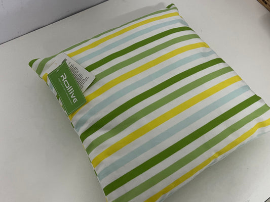 [Rollive Pillows]——Rollive Fresh Striped Throw Pillow - 100% Cotton Breathable Sofa Cushion Bed Backrest