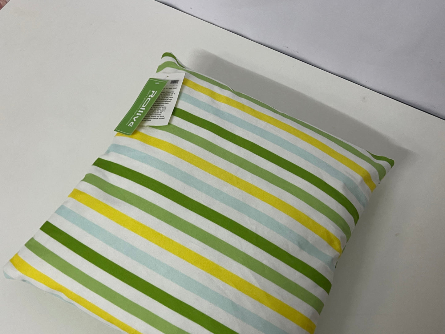 [Rollive Pillows]——Rollive Fresh Striped Throw Pillow - 100% Cotton Breathable Sofa Cushion Bed Backrest